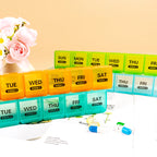 Medication Organizer 28 Compartments – Weekly Dispenser for Tablets