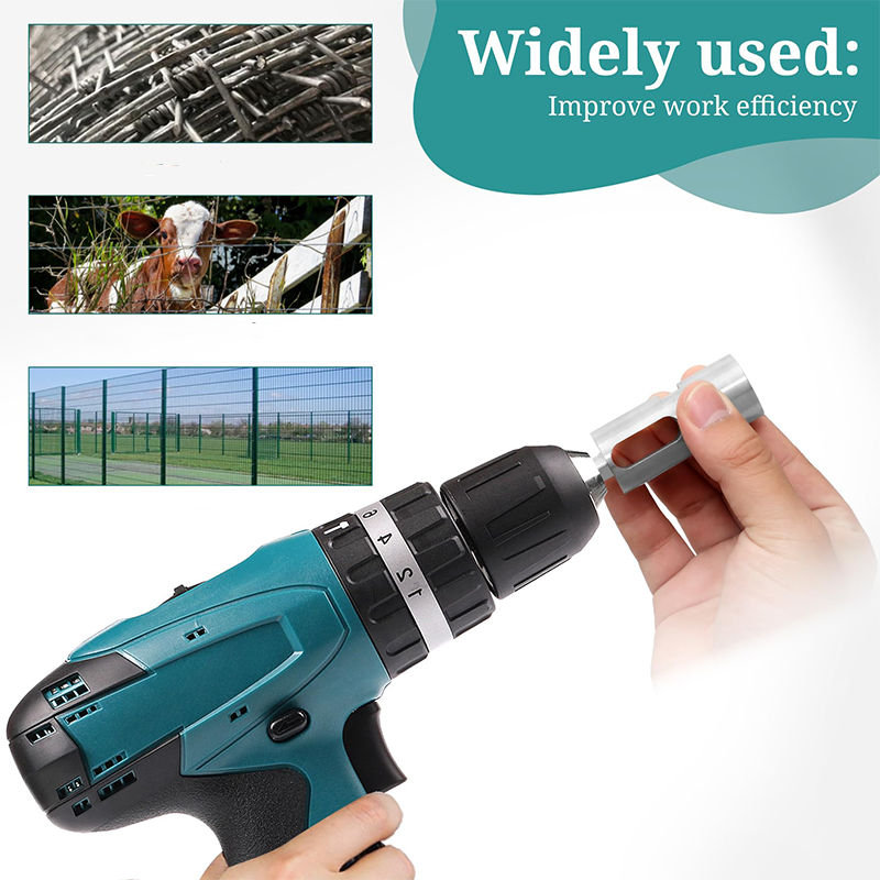 Wire tensioner for 9-gauge wire – drill attachment made of hardened steel