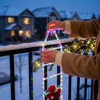 Kletternder Weihnachtsmann mit LED-Leiter, 2,4 m, IP67, mit Fernbedienung