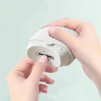 Electric nail clipper with LED light and collection container