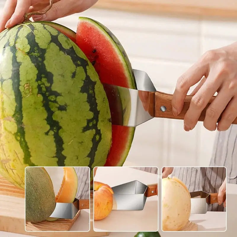 Melon slicer with stainless steel blade