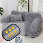 Plush Pet Sofa with Raised Edge and Cushion – 4 Colors