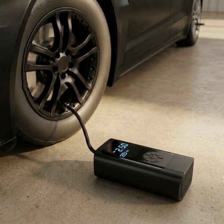 Compressor 12V with Battery – Dual Power for Car and Bicycle