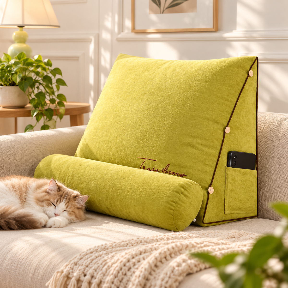 Rückenstützkissen Keilform ergonomisch – Stützkissen für Bett und Sofa