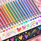 Glitter gel pen set with 1.0-mm ballpoint tip - 8 to 48 colors