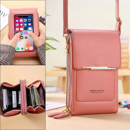 Crossbody-Tasche mit Touchscreen-Fenster