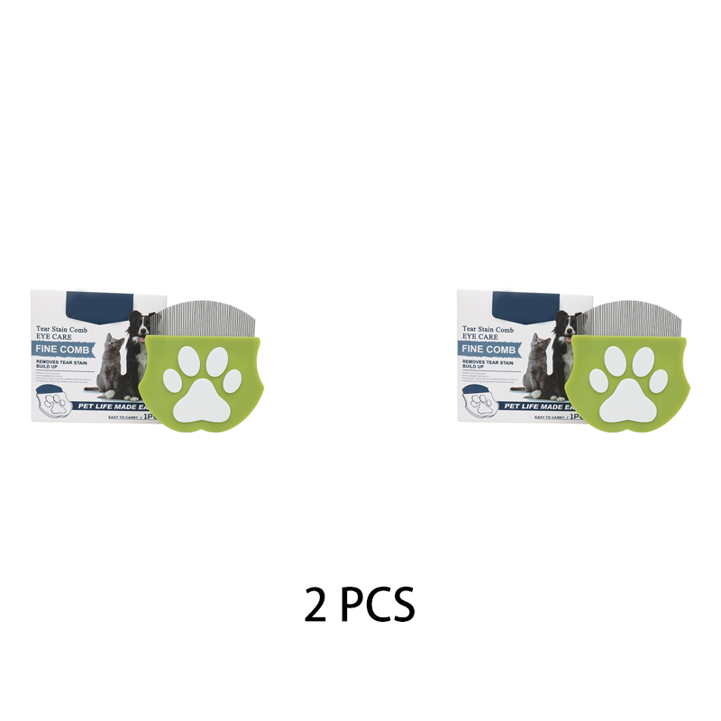 Pet comb with paw print handle