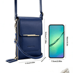Cell phone case shoulder bag with touchscreen window