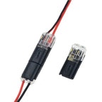2-Pole Quick Connectors for Cables – No Stripping Needed – 50-Piece Set