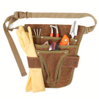 Garden tool belt with multiple compartments