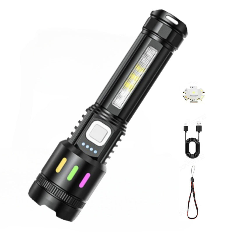 LED-Taschenlampe mit Zoom und Ladeanzeige