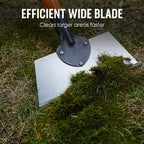 Garden scraper with manganese steel blade and wooden handle