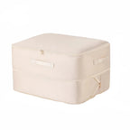 Compression bag for clothing with double zipper