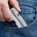 Compact Foldable Stainless Steel Scissors with Multitool Function