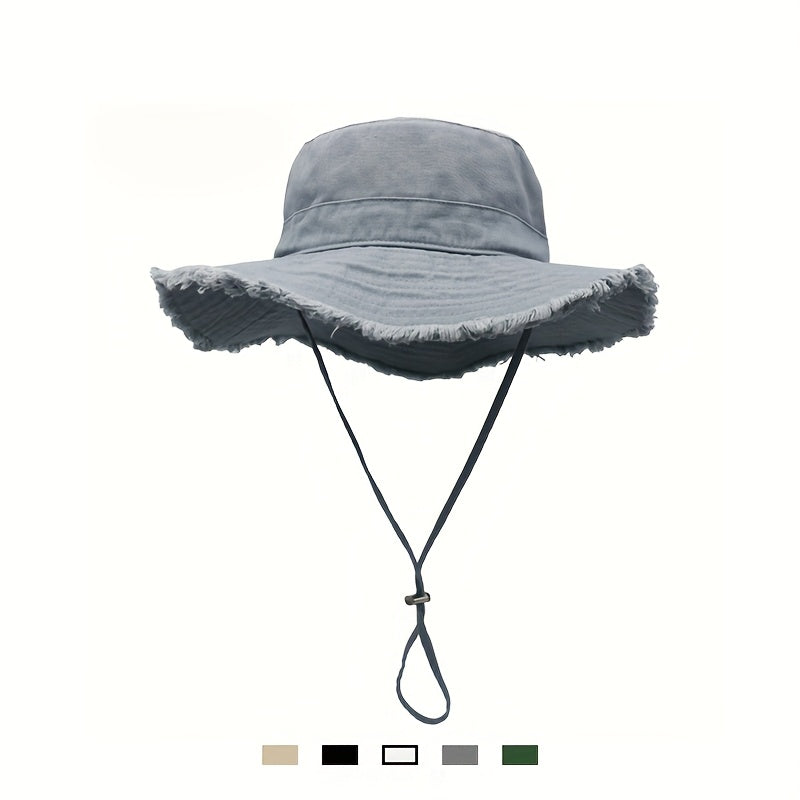 Bucket Hat Baumwolle mit verstellbarem Zugband