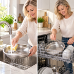 Stainless Steel Strainer Basket with Handle for Steaming and Washing, Ø 22.5 / 24.5 cm