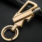 Waterproof fire starter with flint and carabiner