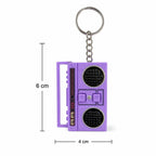 Mini voice recorder keychain in retro radio design