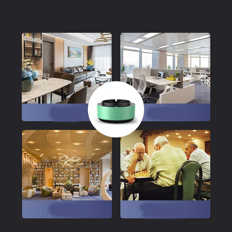 Electronic ashtray with air purifier