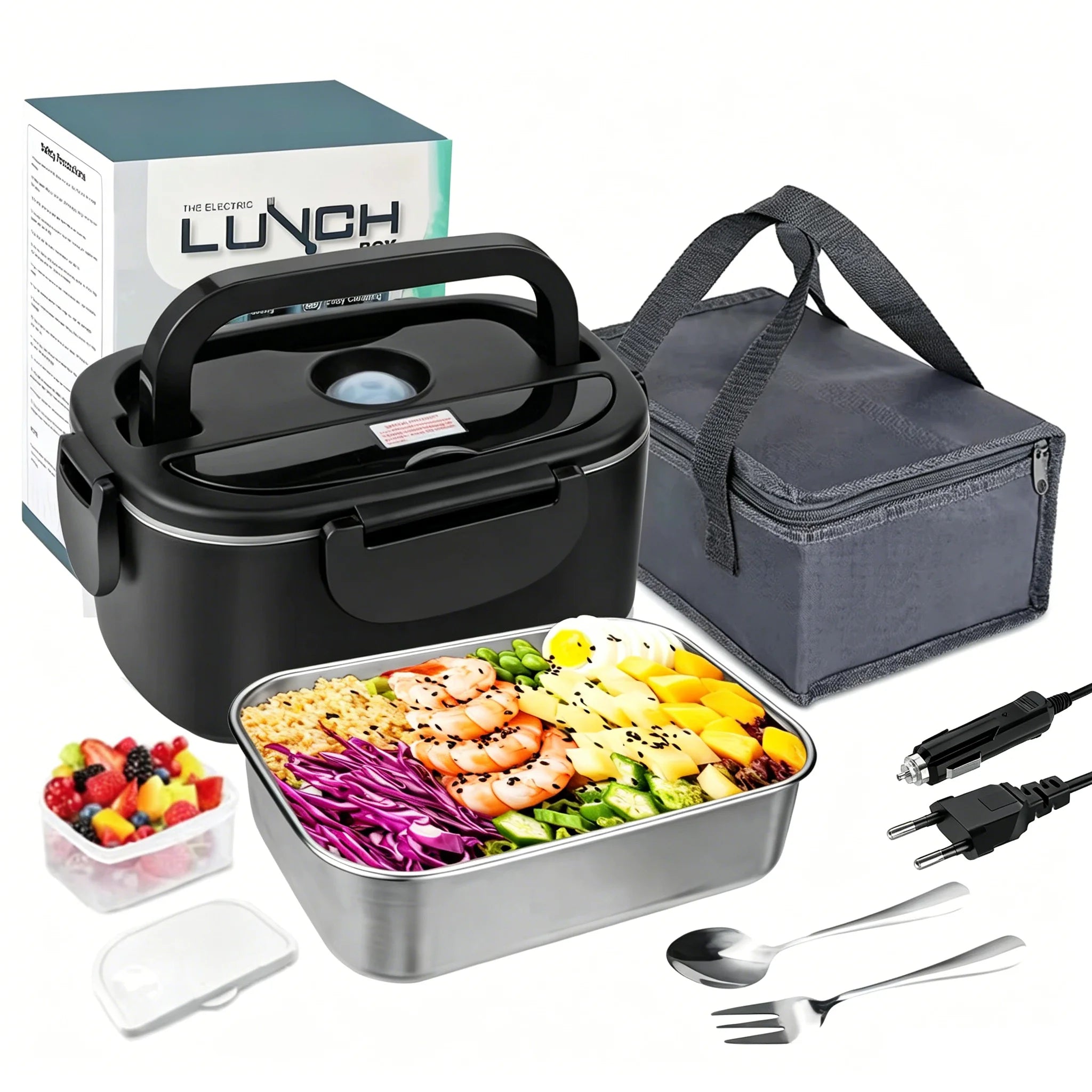 Elektrische Lunchbox mit Heizfunktion – Edelstahl