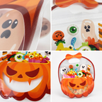 Kürbis-Geschenktüten transparent mit Reißverschluss (30er-Set)