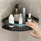 Corner Shower Shelf – Drill-Free Aluminum Wall Shelf for Bath & Shower