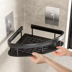 Corner Shower Shelf – Drill-Free Aluminum Wall Shelf for Bath & Shower