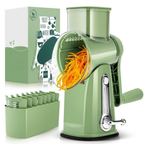 Rotary Grater with 5 Interchangeable Blades – Suction Cup Mount