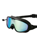 Swimming goggles with 180° field of view and anti-fog