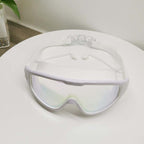 Swimming goggles with 180° field of view and anti-fog