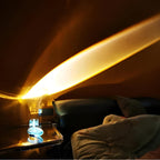 Ovale Tischlampe mit warmem Stimmungslicht