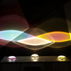 Ovale Tischlampe mit warmem Stimmungslicht