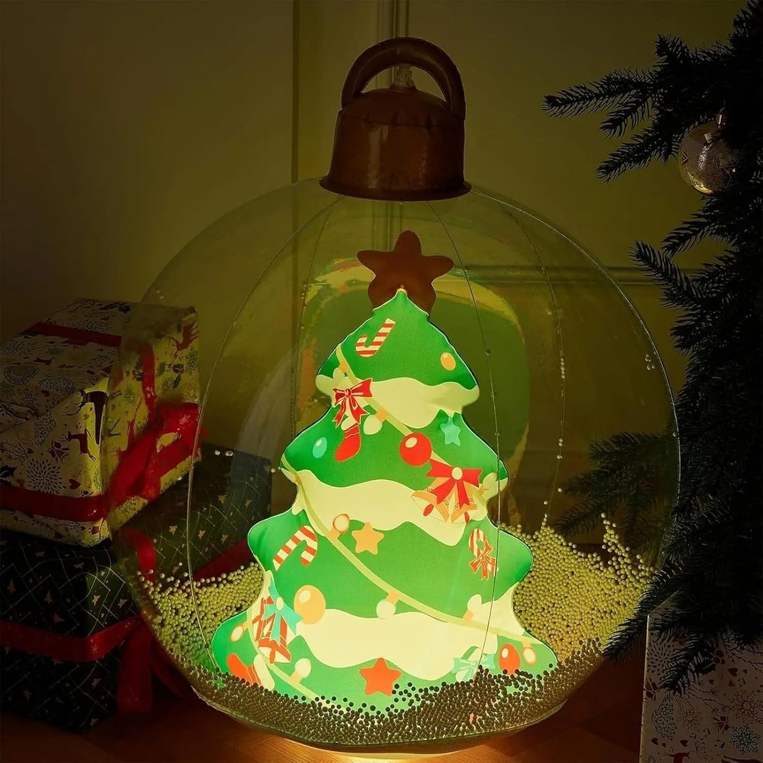 Aufblasbare Weihnachtskugel mit Licht — Mit Fernbedienung steuerbar Mivoza Deutschland