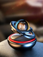 Solar Car Air Freshener – Rotating Orbital Design with Scent Stone