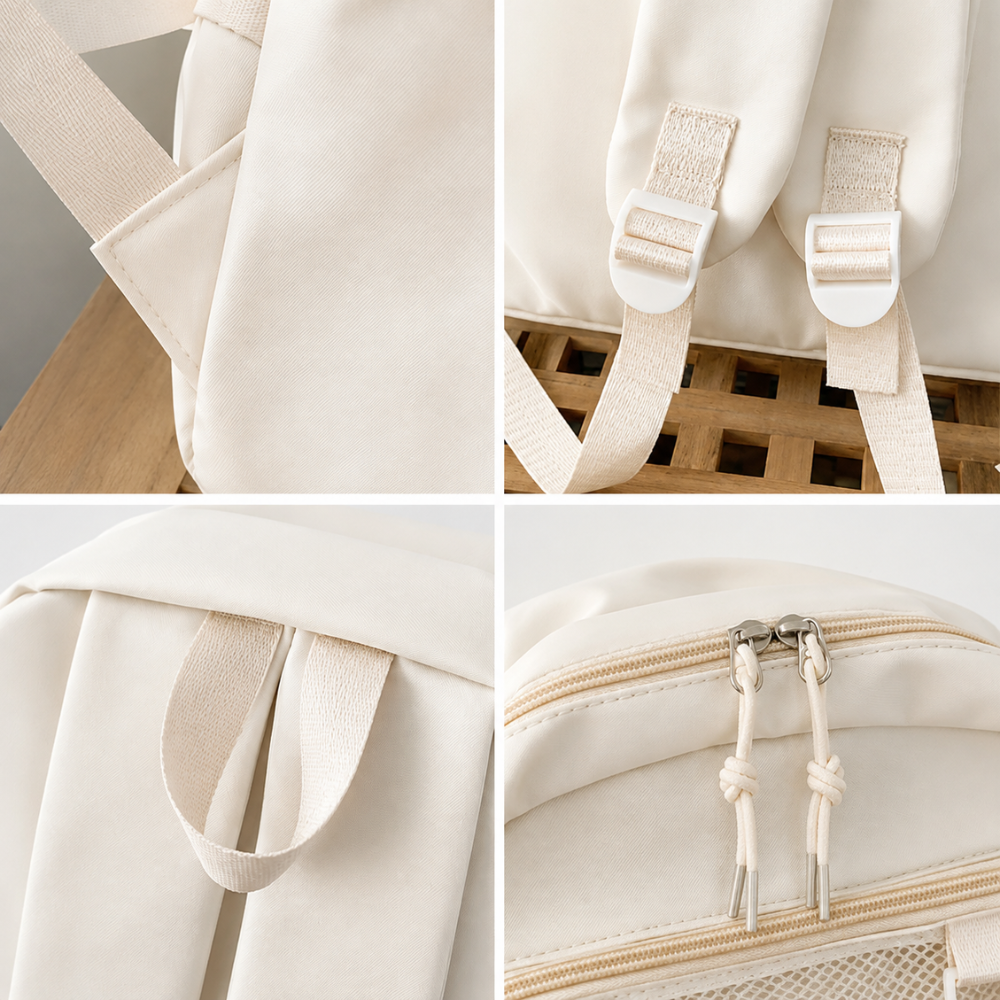 Transparenter Rucksack mit Pin-Fächern – Schulrucksack im japanischen Stil