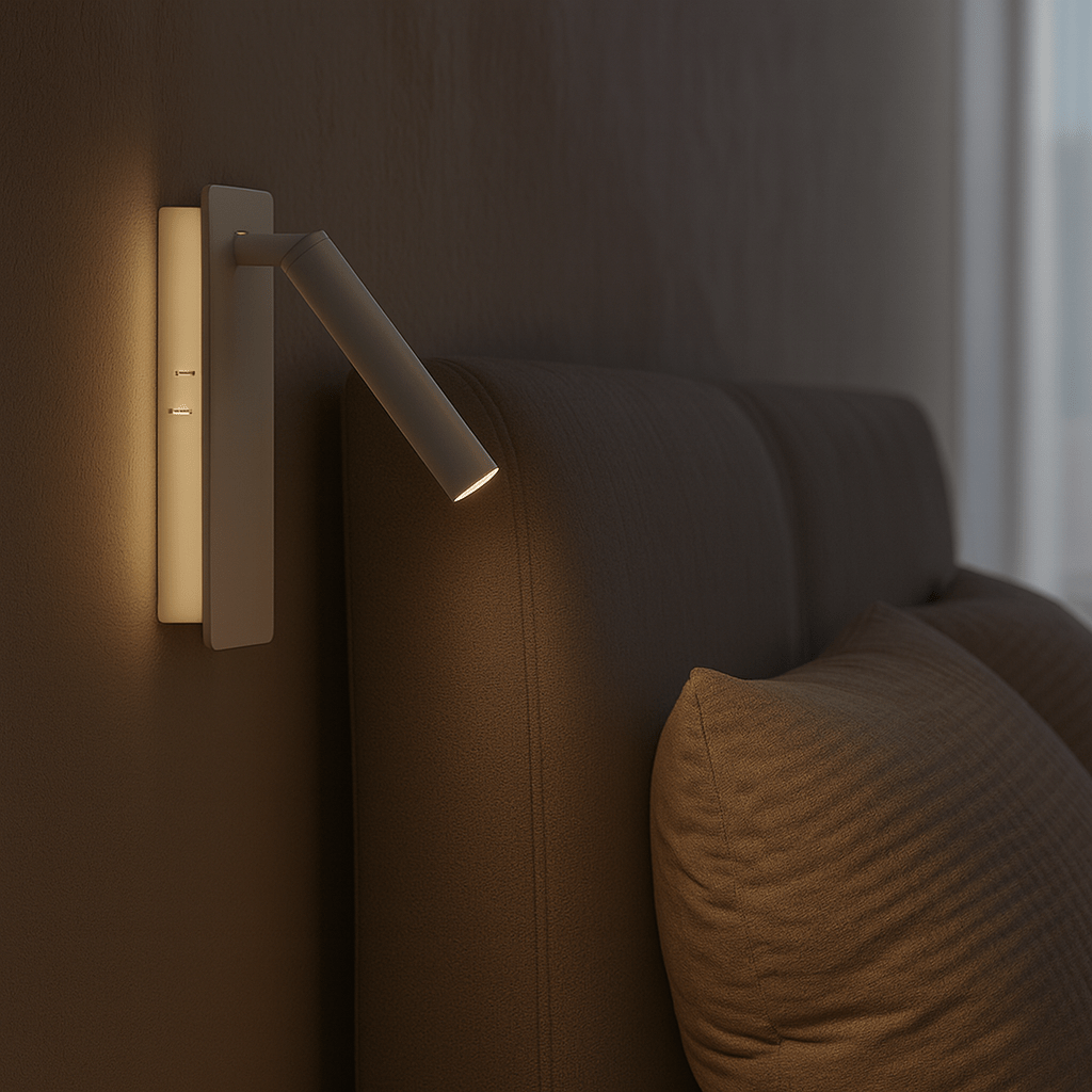 LED-Leselampe drehbar für Bett und Wohnbereich