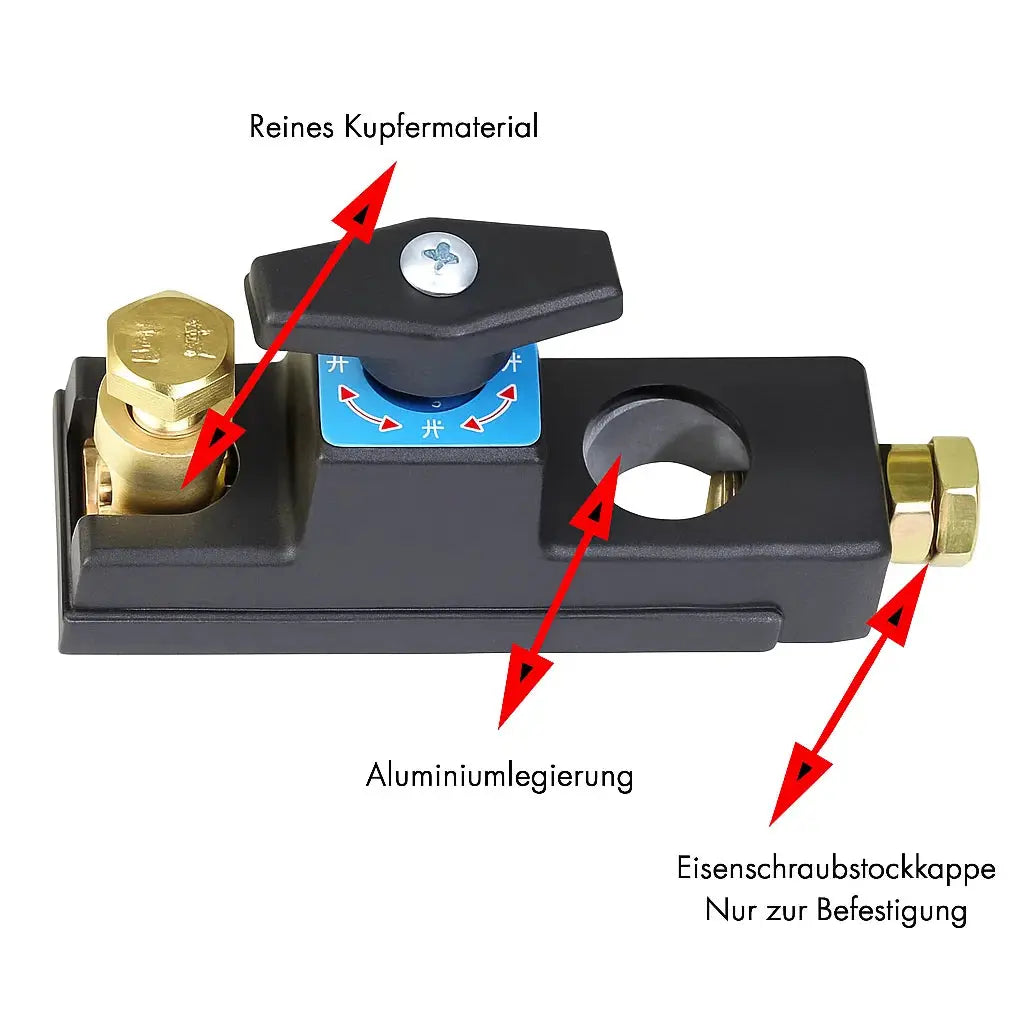 Batterie-Trennschalter 12V/24V – Schutz vor Entladung mit nur einer Drehung Mivoza Deutschland