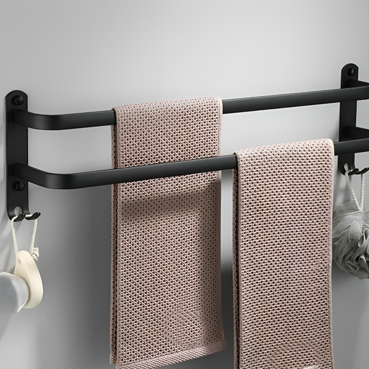 Handtuchhalter Wandmontage ohne Bohren – 2 oder 3 Stangen