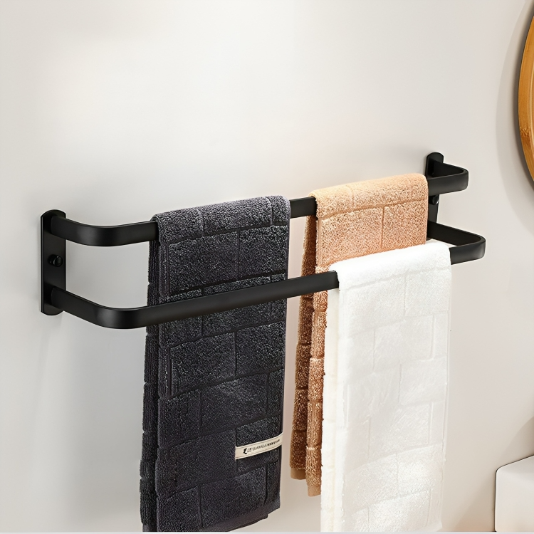 Handtuchhalter Wandmontage ohne Bohren – 2 oder 3 Stangen