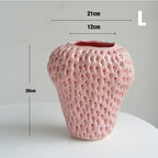 Keramik-Vase Erdbeere-Form mit glasierter Oberfläche
