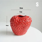Keramik-Vase Erdbeere-Form mit glasierter Oberfläche