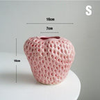Keramik-Vase Erdbeere-Form mit glasierter Oberfläche