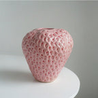 Keramik-Vase Erdbeere-Form mit glasierter Oberfläche