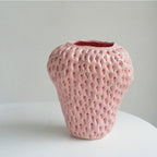 Keramik-Vase Erdbeere-Form mit glasierter Oberfläche