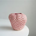 Keramik-Vase Erdbeere-Form mit glasierter Oberfläche