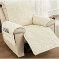 Armchair cover for recliner with leaf pattern