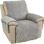 Armchair cover for recliner with leaf pattern