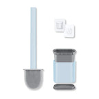 Silicone Toilet Brush with Holder – Wall-Mountable, Quick-Drying