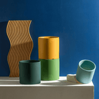 Ceramic Flower Pot with Saucer – Matte Surface