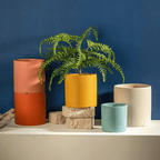 Ceramic Flower Pot with Saucer – Matte Surface